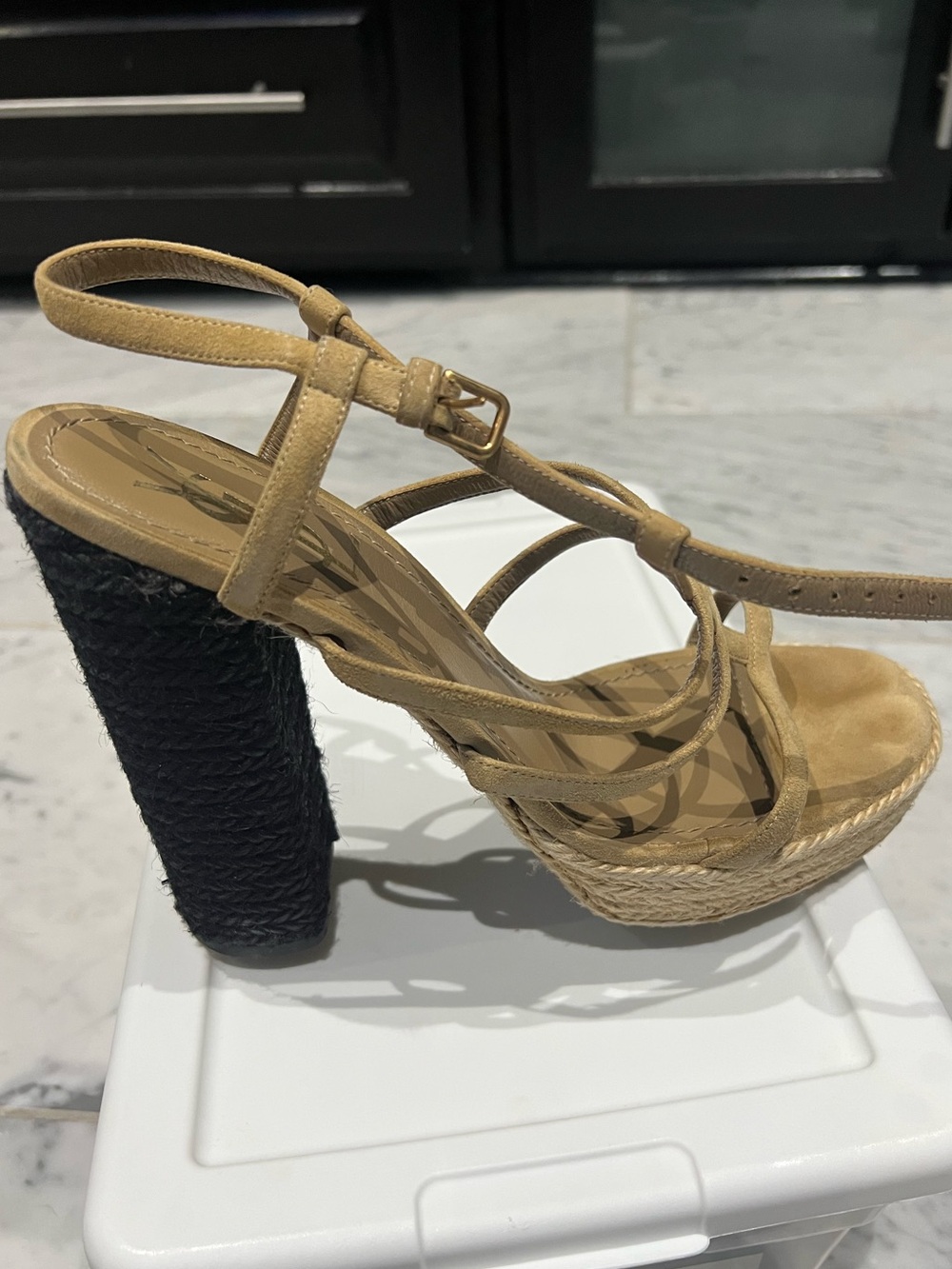 Yves Saint Laurent Espadrille Platform Sandals